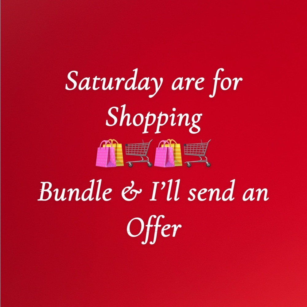 Saturday Are For Shopping Graphic - Red Background